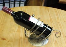 1-er Schmiedetraum-111 Weinregal für 1 Flaschen aus massivem Schmiedeeisen