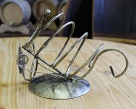 1-er Schmiedetraum-111 Weinregal für 1 Flaschen aus massivem Schmiedeeisen