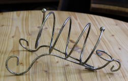 1-er Schmiedetraum-1111 Weinregal für 1 Flaschen aus massivem Schmiedeeisen