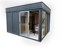 Gartensauna Sauna Cube 4 x 3 m (Breite x Tiefe) aus Fichtenholz Garten cube Kube Gartenhaus Holzhaus Holz Pavillon Pavillon Garten Pavillon