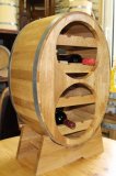 Weinregal OVALFASS für 8 Flaschen aus massivem Eichenholz