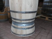 80 Liter neues Kastanienholzfass Fassabschnitt mit Extraring D.66cm, Höhe 29cm Blumenkübel Pflanzkübel Miniteich