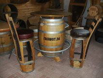 Fass - Barhocker HAVANNA-LIGHT-RL Stehtischhocker Holzstuhl Tresenhocker Bistrohocker Bistrostuhl