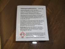 10g Kaliumpyrosulfid für die Nasskonservierung von Holfässern und Weinbehälter.