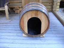300L Fass - Hundehütte Fass fertig montiertes Hundehaus Hundeschlafplatz Tierhaus Fasshütte Fasslaube