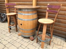 Fass Barhocker BARDOLINO-RLFD Fassbarhocker Stehtischhocker Sitzhocker Stuhl Holzstuhl Holzhocker Sitz Hocker