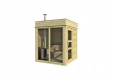 Gartensauna Sauna Cube 2 x 2 m (Breite x Tiefe) aus Fichtenholz Garten cube Kube Gartenhaus Holzhaus Holz Pavillon Pavillon Garten Pavillon