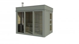 Gartensauna Sauna Cube 3 x 2 m (Breite x Tiefe) aus Fichtenholz Garten cube Kube Gartenhaus Holzhaus Holz Pavillon Pavillon Garten Pavillon