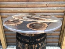 Tischplatte EH DELUXE mit 100cm Durchmesser und 3cm Stärke satieniert