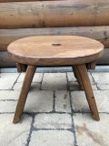 Sitzhocker - Vesko Höhe 25cm, Sitzfläche oval 35x25cm aus massivem Eichenfass - Fassdauben - und Fassboden - Holz