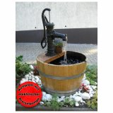 115 Liter Fassbrunnen mit Großer Schwengelpumpe, mit Elektropumpe Fass - Regentonne