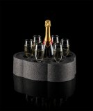 Comfort Steady M mit 29KW MACU Außenofen Neues rundes Badefass mit Kunststoffeinsatz und Außenverkleidung nach Wunschfür 4-6 Personen