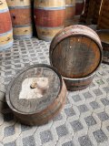 Fassfront aus 190L original Burbon Whiskyfass rund aus gebrauchtem Eichenholz