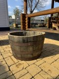 80 Liter halbes Whiskyfass Blumenkübel Miniteich aus original burbon Fass D. 60cm, H. 40cm, Regentonne
