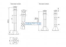 Ca. 1m Kamin - Verlängerung für TOP 6-Eckiger LUXURY GRILL-Kaminabzug für alle Grillkota & Pavillon Kohlegrill BARBECUE BBQ Holzgrill