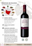 PRESTIGE DE RAUZAN 2019 - 6 x 0,75L Flaschen Rotwein im Barriquefass gereift AOC BORDEAUX ROUGE