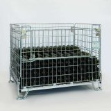 CARGO-80 GITTERBOX FÜR 433 liegende WEINFLASCHEN 119X79XH.91,5cm aus Feuerverzinktem Stahl stapelbar