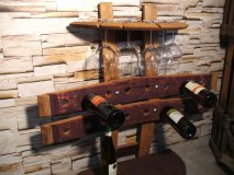 16-er Winzertraum, originales Weinregal aus Weinfassdauben für 1