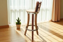 Fass Barhocker M11 Fassbarhocker mit Rückenlehne und mit Wunsch - Logo Stehtischhocker Sitzhocker Stuhl Holzstuhl Holzhocker Sitz Hocker