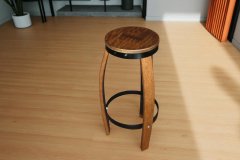 Fass Barhocker M7 Fassbarhocker mit Wunsch - Logo Stehtischhocker Sitzhocker Stuhl Holzstuhl Holzhocker Sitz Hocker