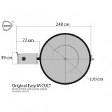 Sonderangebot Kirami Original Breezy M Badefass mit D.170cm mit Kunststoffeinsatz und mit 22KW Cult Außenofen für 4-6 Personen