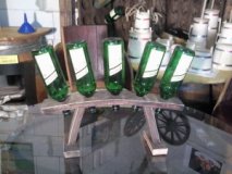 7-er Weinbrücke - dunkel, originales Weinregal aus Weinfassdaube