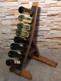 8-er Weinstock, originales Weinregal aus Weinfassdaube für 8 Fl