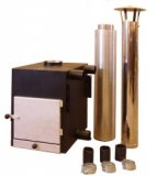 35KW CUBE-Delux Badefass Außen-Turboofen ohne Schornstein-Set - Kirami Markenware