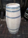 100 Liter neues Zigarrenfass H.107, D.42cm aus Kastanienholz Fassvase Kastanienfass Kastanienholzfass Fass Wasserfass Regenfass Dekofass Holzfass Wasserfass