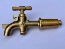 Messing-Auslaufhahn Groß u. abschließbar f. jede Fass-Regentonne