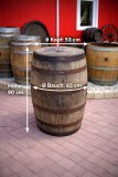 190 Liter rundes Bourbon Whisky gebrauchtes Eichenfass Höhe 90cm D.65cm