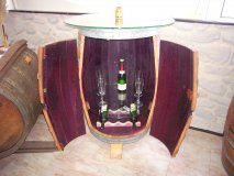 225Liter-Glas-Fassbartisch-Rustika-DELUXE, Tischplatte D.80cm, H.106cm