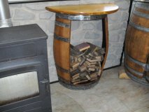 Fass - Kaminholzregal aus Eichenfass Weinfass Holzfass