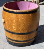 200 Liter Weinfass Regentonne aus gebrauchtem Barrique Eichenfass Holzfass Wasserfass Miniteich Pflanzkübel Trog