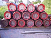 50L Bierfassfront rund aus gebrauchtem Eichenholz-Bierfass