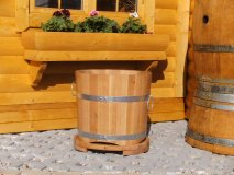 BKE50 Pflanzkübel neu aus Eichenholz mit D. von 50cm, winterfest