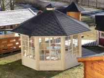 Garten- Pavillon Deluxe 10m² ohne Grill Gartenpavillon Partyhaus