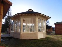 Garten- Pavillon Deluxe 10m² ohne Grill Gartenpavillon Partyhaus