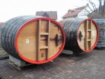 ca. 13500L ovales gebrauchtes Eichenholzfass Eichenfass Weinbrandfass Holzfass