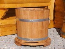 BKEU58 Blumnekübeluntersetzer EICHENHOLZ für Blumenkübel D.-58cm