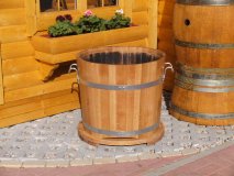 BKEU68 Blumnekübeluntersetzer EICHENHOLZ für Blumenkübel D.-68cm