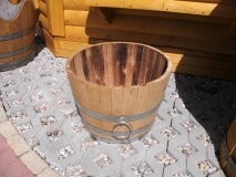 BKK54 Pflanzkübel neu aus Kastanieneholz mit D. 54, H.39cm winterfest