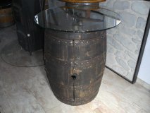 190L - Whiskyfass - Bar - BOURBON Höhe ca. 86 bis 90cm D. ca. 60-65cm Eichenfassbar Eichenfass Holzfass Fasstisch Bistrotisch Stehtisch Fasstheke