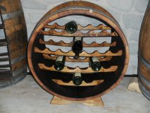 Bacchus-21 Weinregal für 21Fl. aus massivem Eichenholzfass