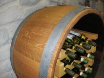 Bacchus-Buvette Weinregal aus massivem Eichenholzfass