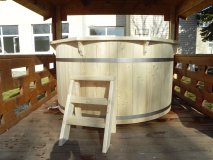 VF22001-DELUXE BADEFASS, SAUNATAUCHBECKEN, BADEBOTTICH D.220cm.