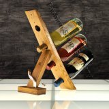 4-er Weinstock, originales Weinregal aus Weinfassdaube für 4 Fl.