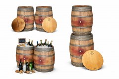 300 L Weinfass mittlere Regentonne aus gebr. Eichenfass inkl. Deckel Holzfass Regenfass Wasserfass Tonne Pfanzfass